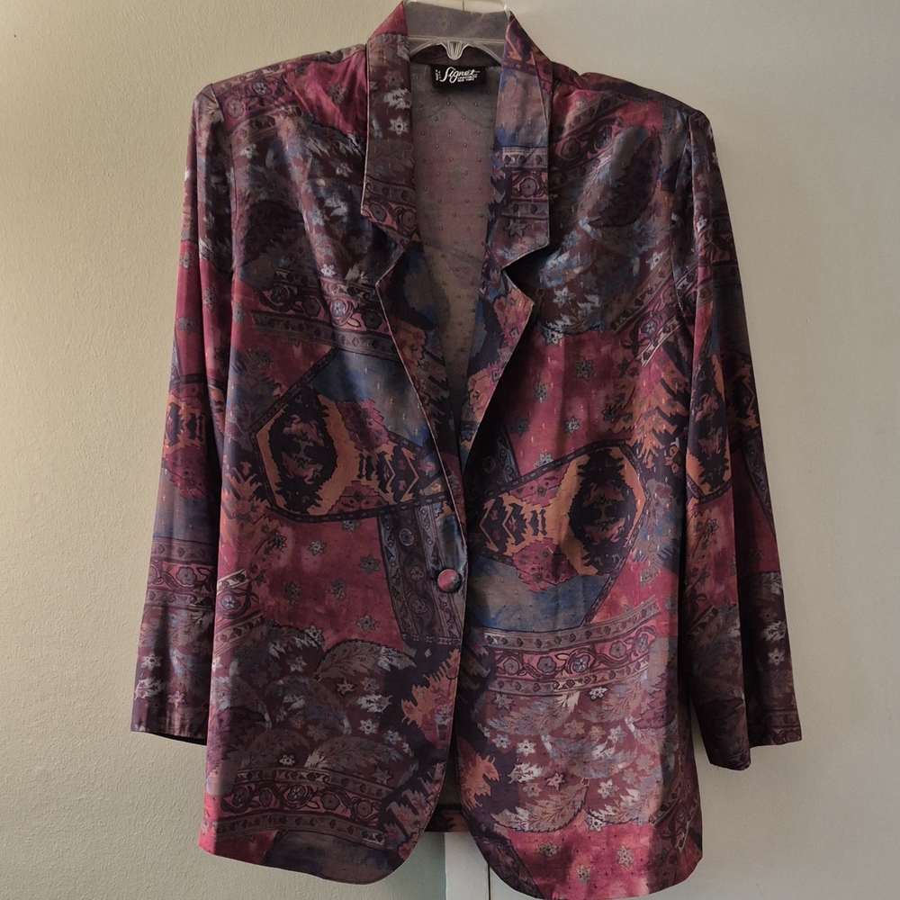Vintage Women's Jacket in Multicolor by J. Garcia